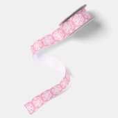 En Satin Ruban blanc de Noël rose (Dos)