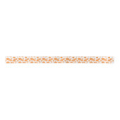 En Satin Ruban blanc orange de fleur d'ananas et de (Devant)