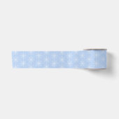En Satin Ruban Bleu Clair Motif Flocon de Neige (Devant)