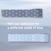 En Satin Ruban Bleu Clair Motif Flocon de Neige