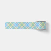 En Satin Ruban bleu et vert clair de plaid (Devant)