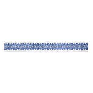 En Satin Ruban bleu et violet Motif ethnique