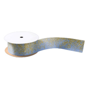 En Satin Ruban bleu Serenity doré