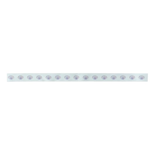 En Satin Ruban Blue Sea Shells (Devant)