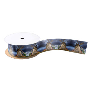 En Satin Ruban cadeau Pays-Bas Landscape