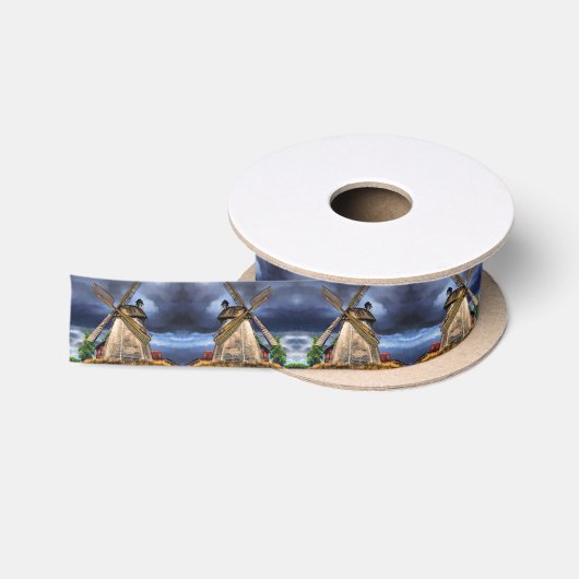 En Satin Ruban cadeau Pays-Bas Landscape (Bobine)