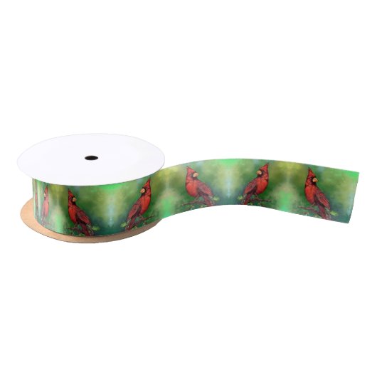 En Satin Ruban Cardinal Rouge (Bobine)
