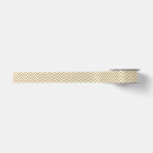 En Satin Ruban Chevron Or et Blanc | Couleurs modifiables (Devant)