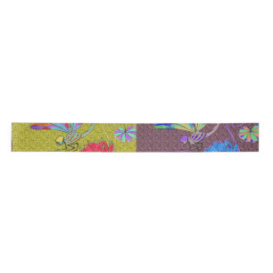En Satin Ruban Collage de libellules
