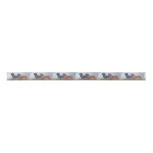 En Satin Ruban Dachshund Dog Art