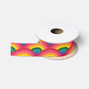 En Satin Ruban d'arc-en-ciel