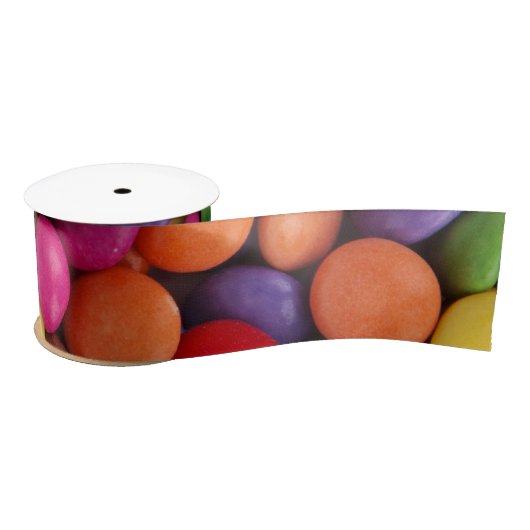 En Satin Ruban de bonbon à bouton (Bobine)