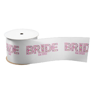 En Satin Ruban de cadeau personnalisé pour la douche de mar