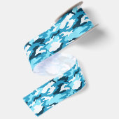 En Satin Ruban de camouflage bleu (Dos)