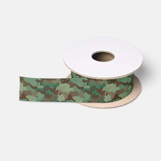 En Satin ruban de camouflage militaire (Bobine)
