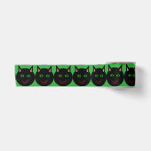 En Satin Ruban de chat noir d'Halloween (Devant)