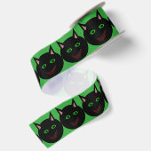 En Satin Ruban de chat noir d'Halloween (Dos)