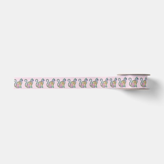 En Satin ruban de chat patchwork (Devant)