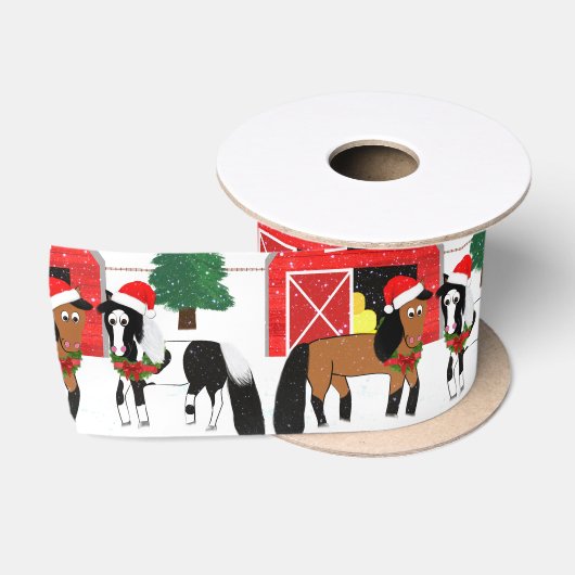 En Satin Ruban de cheval de Noël (Bobine)