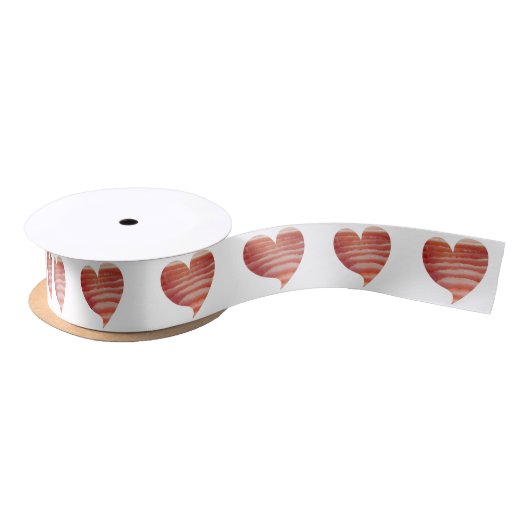 En Satin Ruban de coeur de bacon (Bobine)