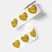 En Satin Ruban de coeurs de tournesol (Dos)