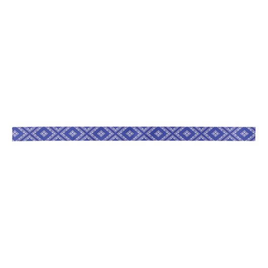 En Satin Ruban de conception Bandana Bleu (Devant)