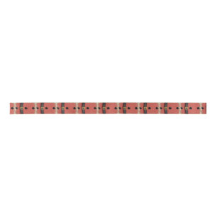 En Satin ruban de costume rouge santa claus