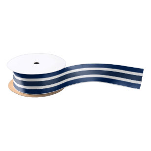 En Satin Ruban de couleur bleu et blanc
