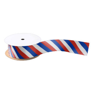 En Satin Ruban de couleur rouge, bleu et blanc