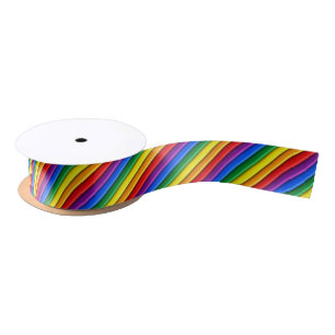 En Satin Ruban de couleurs arc-en-ciel