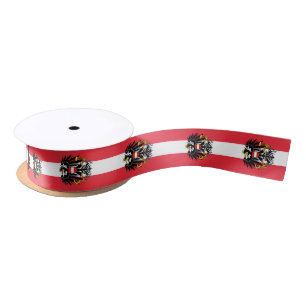 En Satin Ruban de couleurs du drapeau autrichien, Emb, Autr
