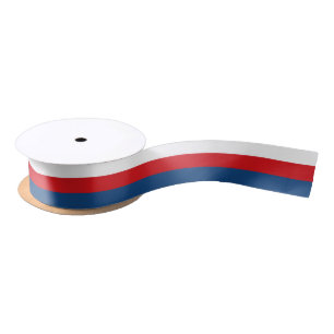 En Satin ruban de couleurs du drapeau tchèque, République t