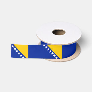En Satin Ruban de drapeau de Herzegovinian de Bosnien