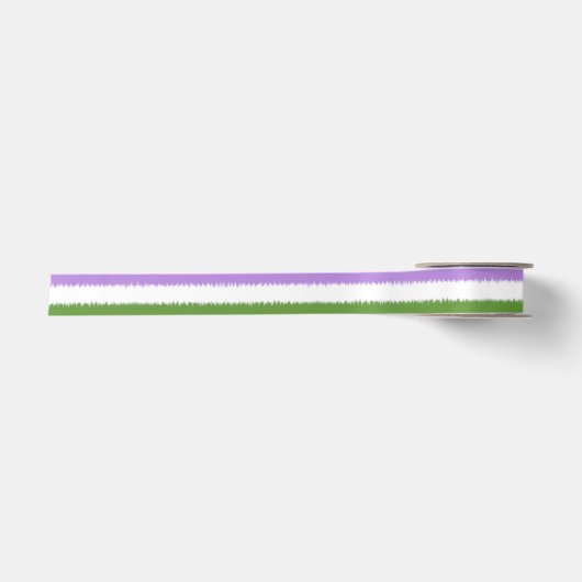 En Satin Ruban de drapeau genderqueer (Devant)