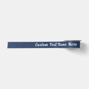En Satin Ruban de faux denim Texte personnalisé