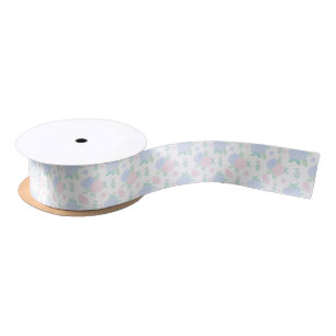 En Satin Ruban de fleurs florales primitives