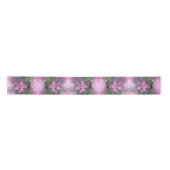 En Satin Ruban de Fleurs Lys Violet Rose (Devant)