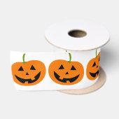 En Satin Ruban de Halloween Citrouille Joyeuse (Bobine)