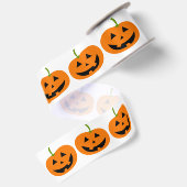 En Satin Ruban de Halloween Citrouille Joyeuse (Dos)