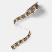 En Satin Ruban de la face du tigre (Dos)