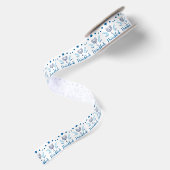 En Satin Ruban de la menorah de Hanukkah (Dos)