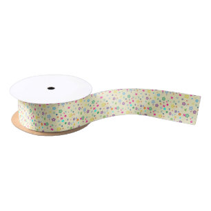 En Satin Ruban de motif de papillon de fleur