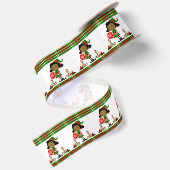 En Satin Ruban de Noël, Elfe Africain (Dos)