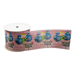 En Satin Ruban de Noël, Elfe Joyeux Noël