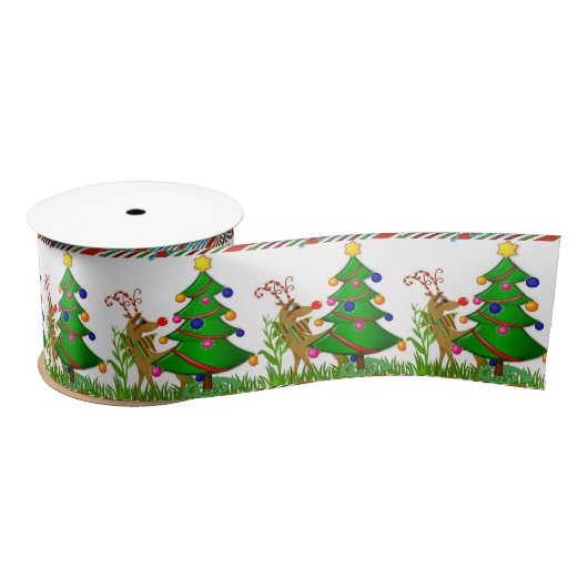 En Satin Ruban de Noël, rennes (Bobine)