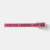 En Satin Ruban de Noël rose fantaisie (Devant)