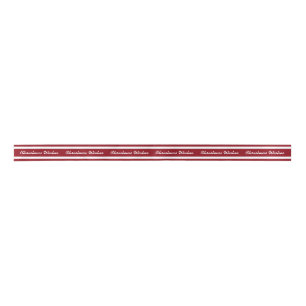 En Satin Ruban de Noël rouge et blanc