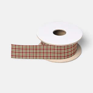 En Satin Ruban de Noël Tartan Plaid