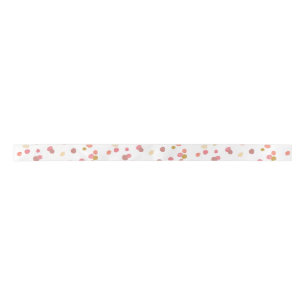En Satin Ruban de points d'aquarelle du pavot