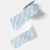 En Satin Ruban de script « Pâques » bleu clair  (Dos)